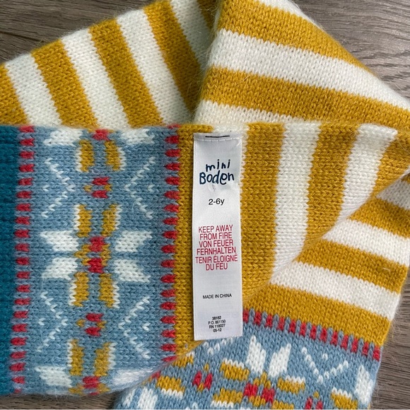Mini Boden 2-6 Years Striped Winter Scarf - Picture 4 of 5